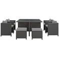 thumbnail image 4 of Modway Sojourn 9 Piece Outdoor Patio Sunbrella® Dining Set, Multiple Colors, 4 of 5