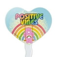thumbnail image 2 of Care Bears Cheer Bear Positive Vibes Heart Love Cupcake Picks Toppers Decoration Set of 6, 2 of 7