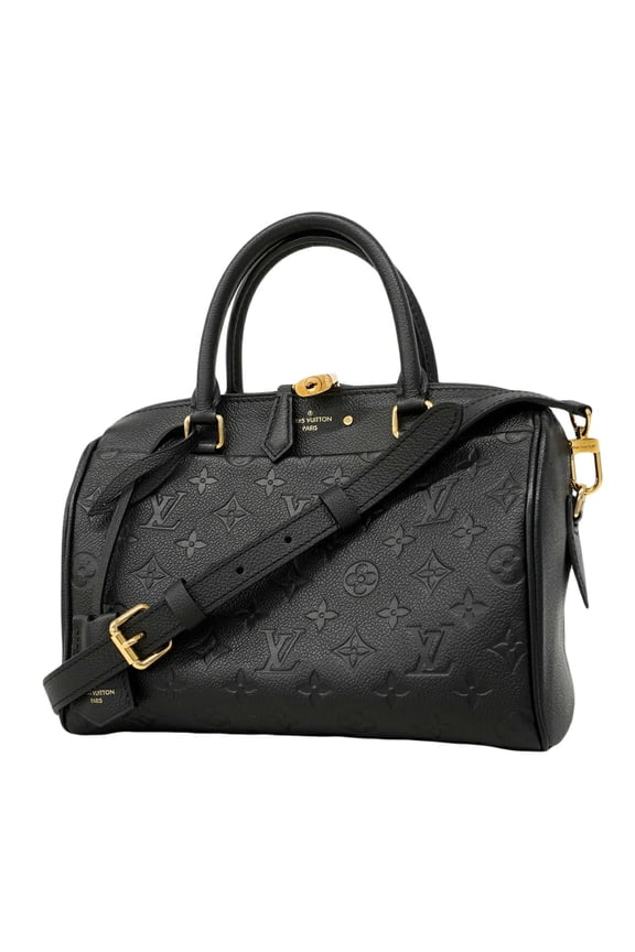Pre-Owned Louis Vuitton Monogram Empreinte Speedy Bandoulire 25 NM Handbag M42401 Noir 2-way...