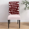 thumbnail image 4 of Chair Covers for Dining Room Set of 6,Christmas Santa Claus Elk Stretch Seat Protector Removable Washable Chairs Slipcovers for Kitchen Banquet Wedding Hotel,Red Black Buffalo Plaid, 4 of 6