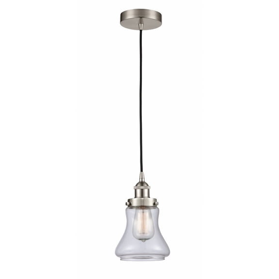 616-1PH-SN-G192-LED-Innovations Lighting-Bellmont - 1 Light Mini Pendant In Industrial Style-10 Inches Tall and 6.25 Inches Wide Brushed Satin Nickel