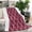 Red, variant on Burgundy Geometric Quatrefoil Pattern Blanket,Comfortable Soft Flannel Throw Blanket,All Season,Warm Lightweight Blankets for Sofa Bed Couch Living Room Chair,30"x40"