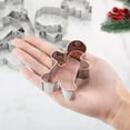thumbnail image 3 of 5pcs Christmas Cookie Molds Set - Premium Stainless Steel Cutters for Baking Biscuits - Christmas Tree, Snowflake, Snowman, Reindeer Shapes for Holiday Baking Fun, 3 of 5