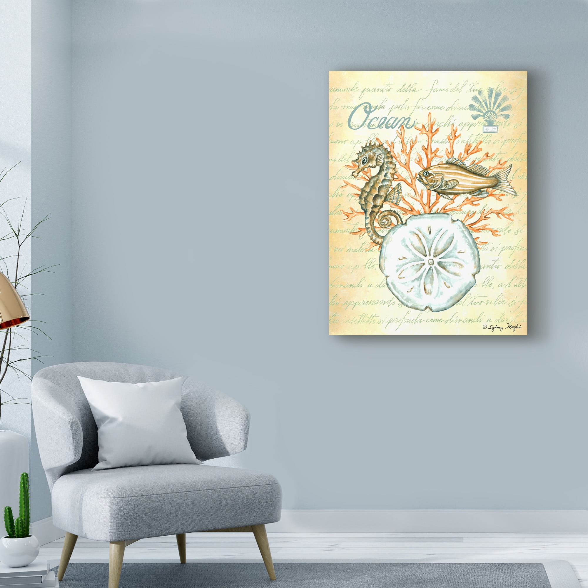 Trademark Fine Art 'Under The Sea Nautical II' Canvas Art by Sydney Wright