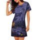 thumbnail image 2 of Fotbe Mystery House Halloween Night Bata de Dormir para Mujer con Estampado, Camisón de Algodón de Manga Corta, Ropa de Dormir Casual, 2 of 6