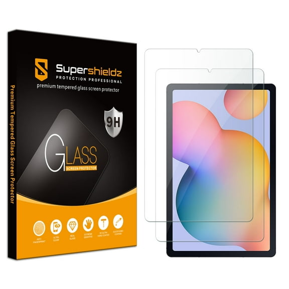 [2-Pack] Supershieldz for Samsung Galaxy Tab S6 Lite 10.4 inch (2024/ 2022/ 2020) Tempered Glass Screen Protector, Anti-Scratch, Anti-Fingerprint, Bubble Free