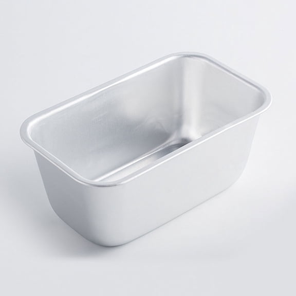 WRISTBIQUE 2Pcs Baking Pans Rectangular Bread Loaf Pan Silver Zine Alloy Oven Compatible Kitchen Baking Friends