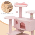 thumbnail image 5 of MoNiBloom Cat Tree House for Large Cats, Multi-Level Cat Tree Tower with Anti-Tipping Rope, Soft Pink, 5 of 11