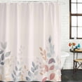 thumbnail image 3 of Spring Floral Waterproof Fabric Shower Curtain,Colorful Watercolor Botanical Waterproof Fabric Shower Curtain for Bathroom Curtains Bathtubs Hotel Shower Curtains with 12 Hooks Standard 72x72, 3 of 8