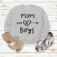 thumbnail image 6 of Mom of Boys Sweatshirt for Women Cute Fall Letters Heart Printed Shirts Long Sleeve Crewneck Pullover Top, 6 of 9