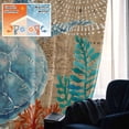thumbnail image 5 of Brown Sea Turtle Coastal Blackout Curtains for Bedroom/Living Room, Pinch Pleated Black Out Curtains, Nautical Coral Ocean Vintage Room Darkening Window Drapes with Hooks 2 Panels, 39"x70", 5 of 8