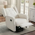 thumbnail image 7 of Bonzy Home Swivel Rocking Chair, Rocker Recliner Chair, Glider Chair, Manual Recliner for & Living Room, White, 7 of 7