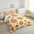 thumbnail image 3 of jejeloiu Cartoon Cute Flower Bedding Comforter Set,Kawaii Floral Twin Comforter Sets,Orange Daisy Blossom Bedding Set For Girls Teens,Ultra Soft Home Decor,2-Piece, 3 of 8
