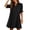 Black, variant on Chbgutlmr Summer Dresses for Women Half Sleeve Turn down Collar Button Shift Dresses Casual Loose Plain Mini Dress