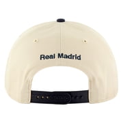 Icon Sports Soccer Club Real Madrid Embroidered Logo Cap 6 Panel Design - Off-White with Multicolored Logo