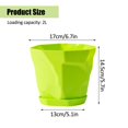 thumbnail image 2 of Small Plant Pots 5pcs Plastic Planters With Trays 14.5*17cm Flower Container For Seedling  Transplanting  Cutting, 2 of 12