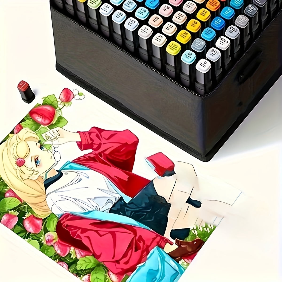 169-Piece Alcohol Marker Set, Dual Tip Fine & Chisel Markers for Sketching, Illustration, Comics & Coloring