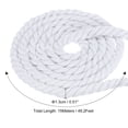 thumbnail image 2 of Unique Bargains Natural Twisted Cotton Rope 1/2 Inch x 49 Feet 3 Strand Tug of War Rope with Sealing Tape White, 2 of 5