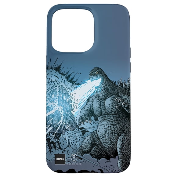 Funda para iPhone 15 Pro Max Godzilla Arte de Cómic Rayo Caliente
