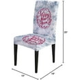 thumbnail image 6 of muroi Happy New Year Snowflake Art Dining Chair Slipcovers Set of 6,Removable Washable Parson Chair Covers for Dining Room,Living Room,Kitchen Christmas Decorations, 6 of 6