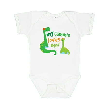 

Inktastic Gammie Loves Me Grandson Dinosaur Gift Baby Boy Bodysuit