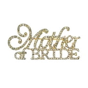 Mother of the Bride Rhinestone Pin/Brooch in Gold