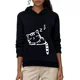thumbnail image 4 of Orejas De Gato Lindo Ajuste Flojo Señoras Sudadera Caliente, 4 of 8