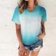 thumbnail image 1 of SMihono Hauts pour Femmes Été Décontracté Mode Féminine Impression Col Rond T-shirt Manches Courtes Ample Pull Blouse T-shirt Oversize pour Femmes 2023, 1 of 5