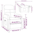 thumbnail image 4 of vidaXL Recliner Chair Dark Grey Fabric, 4 of 5