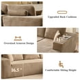 thumbnail image 6 of Ovios 106" Cloud Sofa Couch No Assembly Boneless Deep Seat Sofa for Living Room, Camel(Corduroy), 6 of 11