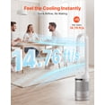 thumbnail image 3 of VEVOR Bladeless Tower Fan, 65° Oscillating Standing Fan, 12 Speeds & 4 Modes & 8H Timer, 14.76 ft/s High Velocity Floor Air Circulator, Powerful Airflow for Bedroom, Living Room, White, 3 of 9
