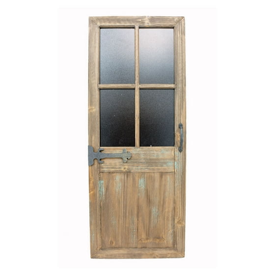 Weathered Finish Farmhouse Door 4 Panel Chalkboard Wall Hanging