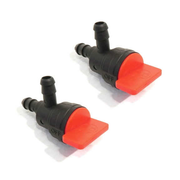 The ROP Shop (Pack of 2) 1/4" Inline Fuel Shut-off Valve, 90° for Briggs & Stratton 96193GS