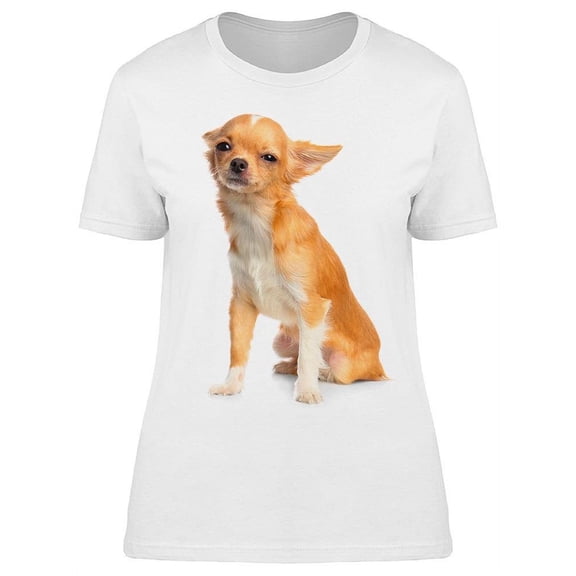 Small Chihuahua With Silly Face T-Shirt Women -Image by Shutterstock, Female XX-Large