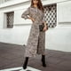 thumbnail image 2 of Maxivestido Bohemio Vintage de Fiesta Informal Con Estampado de Manga Larga de Gasa de Leopardo Para Mujer Odeerbi  ODB115728, 2 of 6