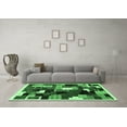 thumbnail image 3 of Ahgly Company Indoor Rectangle Abstract Emerald Green Contemporary Area Rugs, 2' x 3', 3 of 4