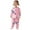 Pink, variant on Girls 2 Piece Pajama Set Cute Print Sleepwear Long Sleeve Top And Pants Soft Nightwear Outfit For Toddlers Kids Children 2 To 10 Years Old