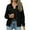 002Black, variant on Women's Fall Jackets Casual Faux Suede Jackets Long Sleeve Collar Fashion Button Down Coats Outerwear