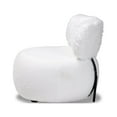 thumbnail image 3 of Baxton Studio Tayla Modern and Contemporary White Fabric Upholstered and Black Metal Accent Chair, 3 of 7