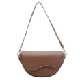 thumbnail image 1 of Bolso de mano de PU para mujer Bolso bandolera de cuero Bolso de compras (Caqui), 1 of 9