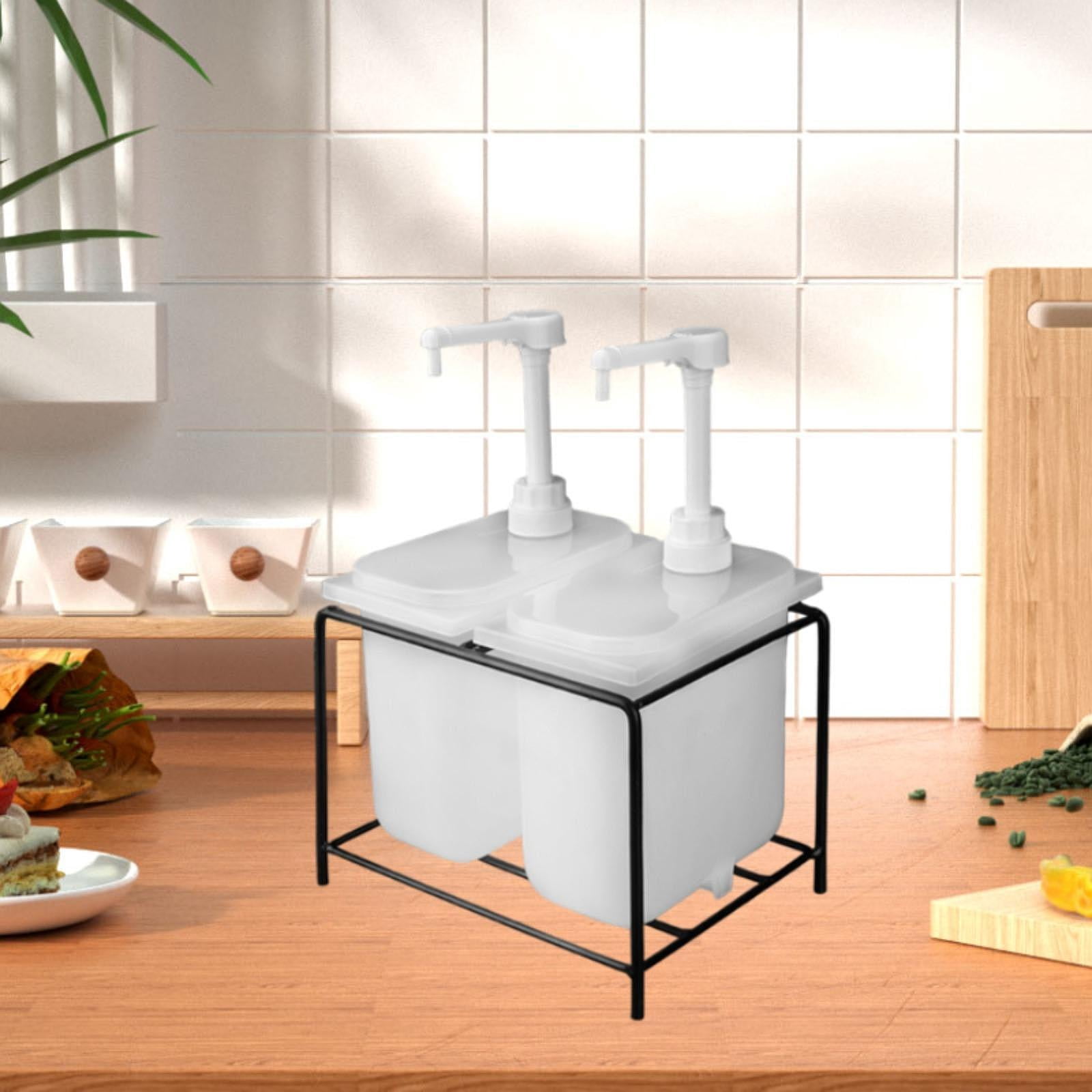 Baoblaze Sauce Dispenser s Syrup Dispenser for Catering Commercial Kitchens 2L 2 Bottle