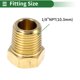 thumbnail image 2 of Accesorios de tubería de latón Unique Bargains 1/4"NPT Tapón de cabeza hexagonal 3 Pcs, 2 of 7