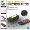 thumbnail image 4 of Powerful Rechargeable Work Light, LED Work Light with Magnetic Base, IPX6 Waterproof Flashlight, 7 Modes Mechanic Light Grey, 4 of 5