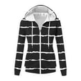 thumbnail image 3 of Womens Zip Up Sweatshirts, Women's Lightweight Zip Up Hoodie – Long Sleeve Thin Casual Striped Printed Hooded Jacket with Pockets S-3XL, 3 of 8