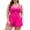 Hot Pink#plus tankini swimsuits, variant on Plus Size Swim Romper One Piece Swimsuit Women Bathing Suit with Pockets Modest Swimwear with Shorts Army Green XXXXL