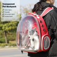 thumbnail image 1 of Portador De Viaje Para Cachorros Portador portátil para gatos, perros pequeños, cápsula espacial transparente, mochila de burbujas, 1 of 6