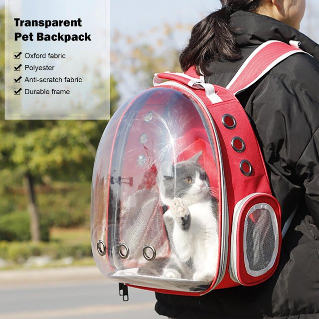 Portador De Viaje Para Cachorros Portador portátil para gatos, perros pequeños, cápsula espacial transparente, mochila de burbujas