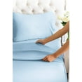 thumbnail image 5 of CGK Linens 4-Piece 400 Thread Count Extra Deep Pocket Cotton Sheet Set - King Size 100% Cotton Sateen Bed Sheets Fits 8"-16" Mattresses, Light Blue, 5 of 6