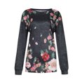 thumbnail image 3 of Qiopertar Chemise Imprimée Mode pour Femmes Col Rond Manches Longues Hauts Assortis Offres de la Semaine Liquidation à Moins de 5$ jusqu'à 90 % de Réduction, 3 of 5