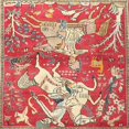 thumbnail image 1 of Ahgly Company Indoor Square Traditional Red Animal Area Rugs, 6' Square, 1 of 6